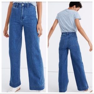 Madewell size 28 Emmett wide leg jeans full length